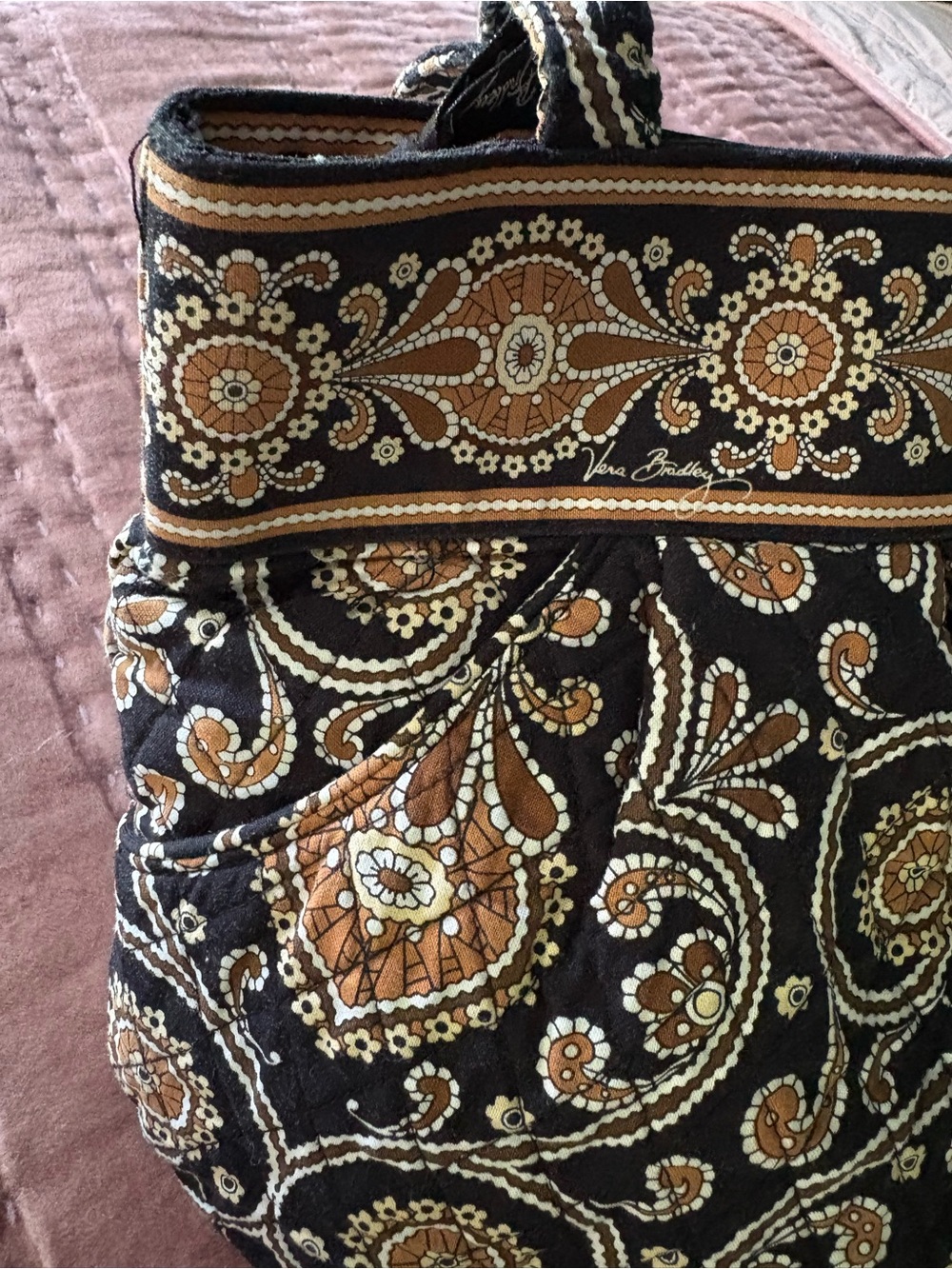 Vera Bradley Morgan handbag in the retired Caffe Latte pattern